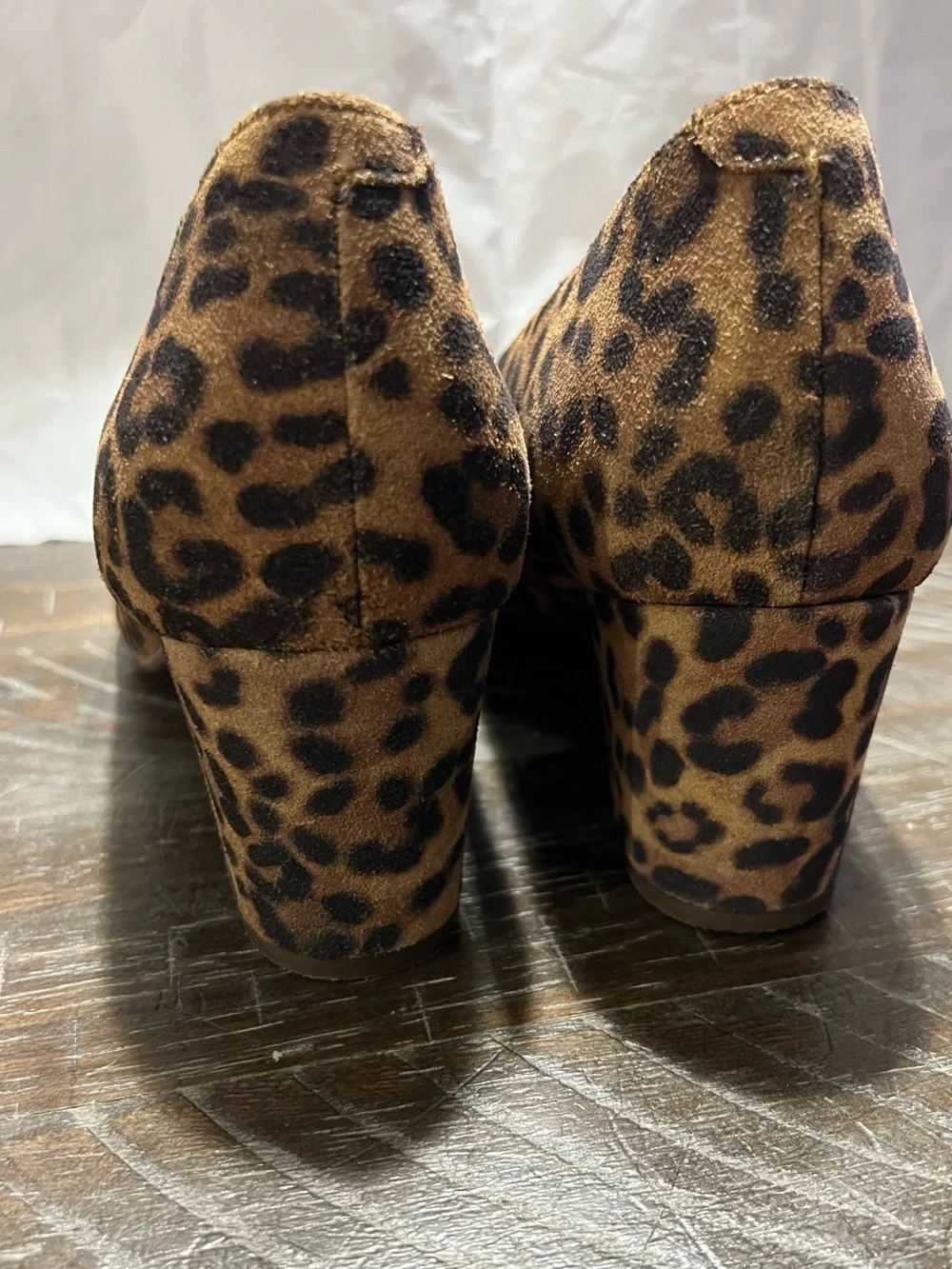 Hush Puppies Leopard-Print Ladies Heels Size 9.5M Like New